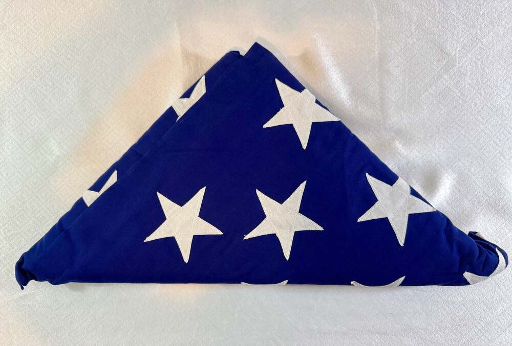 Vintage Valley Forge Best 100% Cotton Bunting 50-Star American Burial Flag